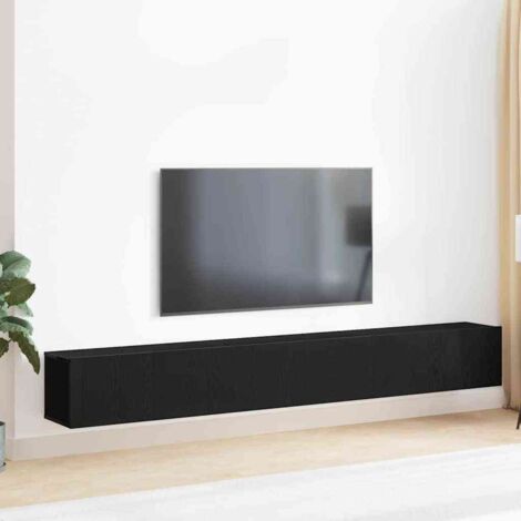 vidaXL Set mobile TV 3 pcs Rovere Nero 80 x 30 x 30 cm