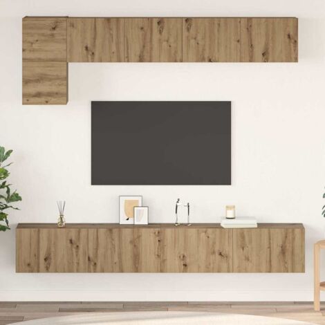 vidaXL Set mobile TV 5 pcs rovere artigianale 100 x 30 x 30 cm