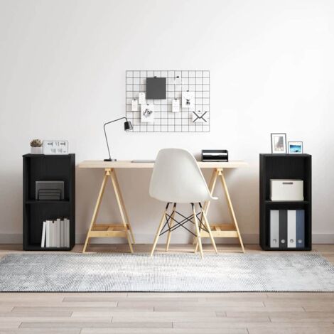 vidaXL Set mobile TV Rovere Nero Legno multistrato