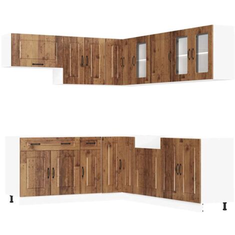 vidaXL Set Mobili da Cucina 11 pz Kalmar Legno Vecchio in Truciolato