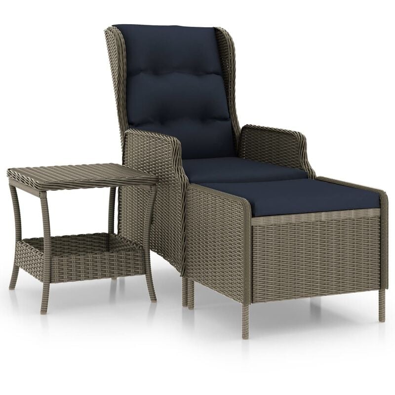 

vidaXL Set muebles de jardín 2 piezas y cojines ratán sintético marrón - Marrón