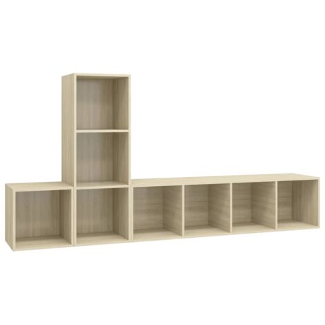 vidaXL Set Porta TV 3 pz Rovere Sonoma in Truciolato