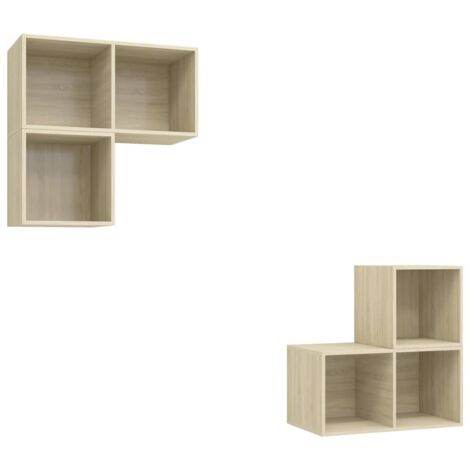 vidaXL Set Porta TV 4 pz Rovere Sonoma in Truciolato