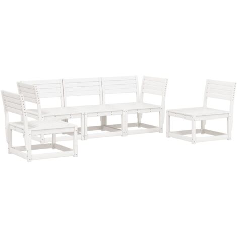 vidaXL Set Salotto da Giardino 5 pz Bianco in Legno Massello di Pino