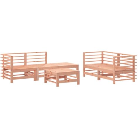 vidaXL Set Salotto da Giardino 6 pz in Legno Massello di Douglas