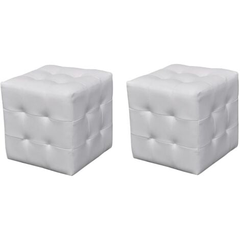 vidaXL Sgabelli a Cubo Bianchi