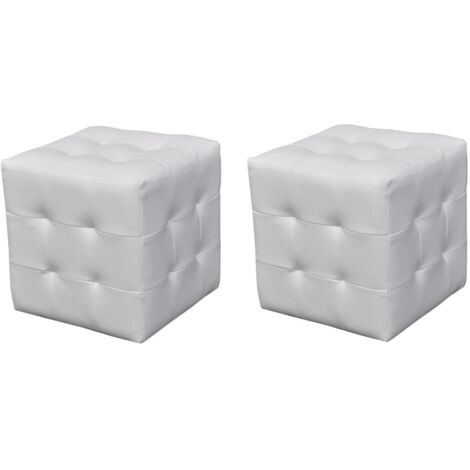 vidaXL Sgabelli a Cubo Bianchi
