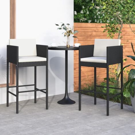 VidaXL Set Bar da Giardino 5 pz con Braccioli in Polyrattan Marrone
