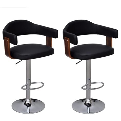 vidaXL Sgabelli da Bar 2 pz in Legno Curvato