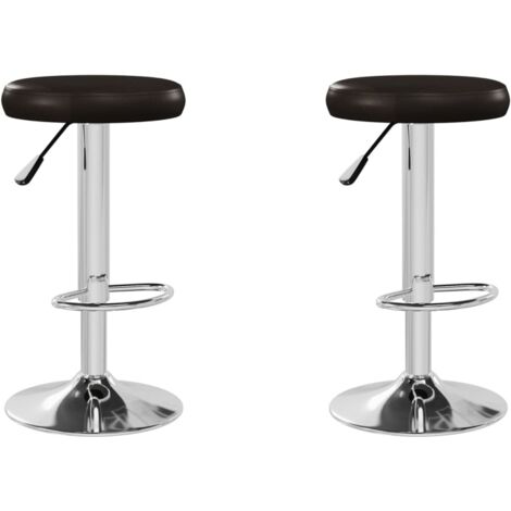 vidaXL Sgabelli da Bar 2 pz Marroni in Similpelle