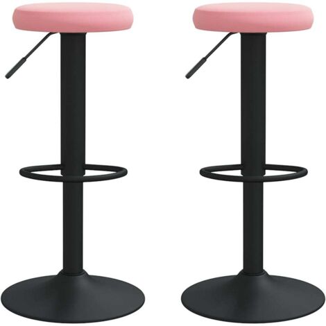 vidaXL Sgabelli da Bar 2 pz Rosa in Velluto