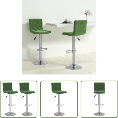 vidaXL Sgabelli in velluto -  Sgabelli da Bar 2 pz Verde Scuro in Velluto
