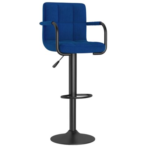vidaXL Sgabello da Bar Blu in Tessuto