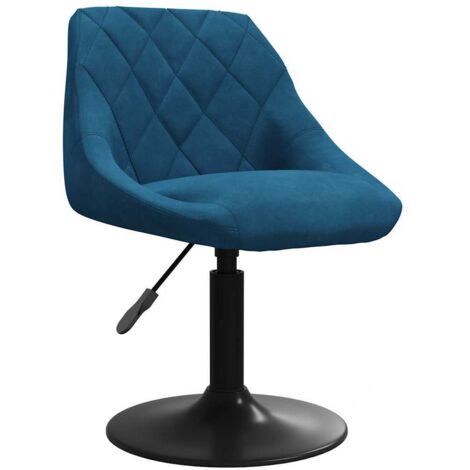 vidaXL Sgabello da Bar Blu in Velluto