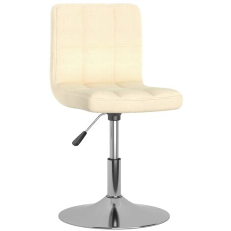 vidaXL Sgabello da Bar Girevole Crema in Tessuto