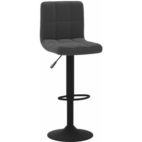 vidaXL Sgabello da Bar Nero in Velluto