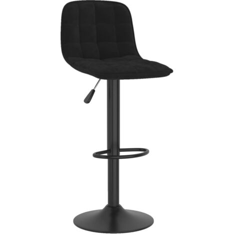 vidaXL Sgabello da Bar Nero in Velluto