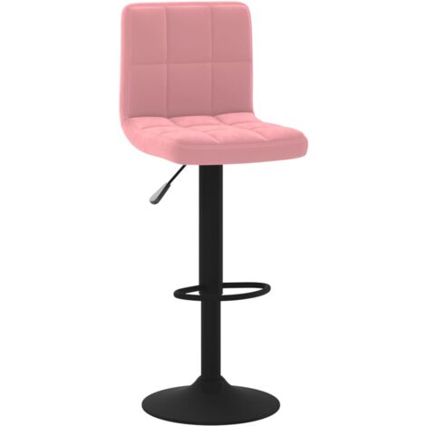 vidaXL Sgabello da Bar Rosa in Velluto