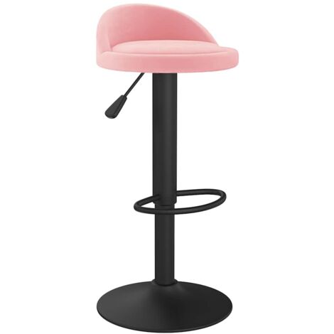 vidaXL Sgabello da Bar Rosa in Velluto