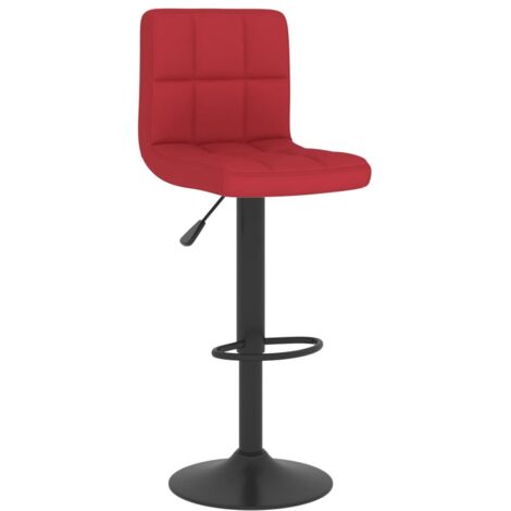 vidaXL Sgabello da Bar Rosso Vino in Tessuto