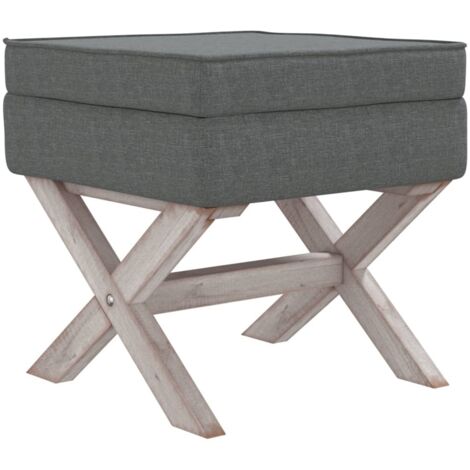 vidaXL Sgabello Portaoggetti Grigio Scuro 45x45x49 cm in Tessuto