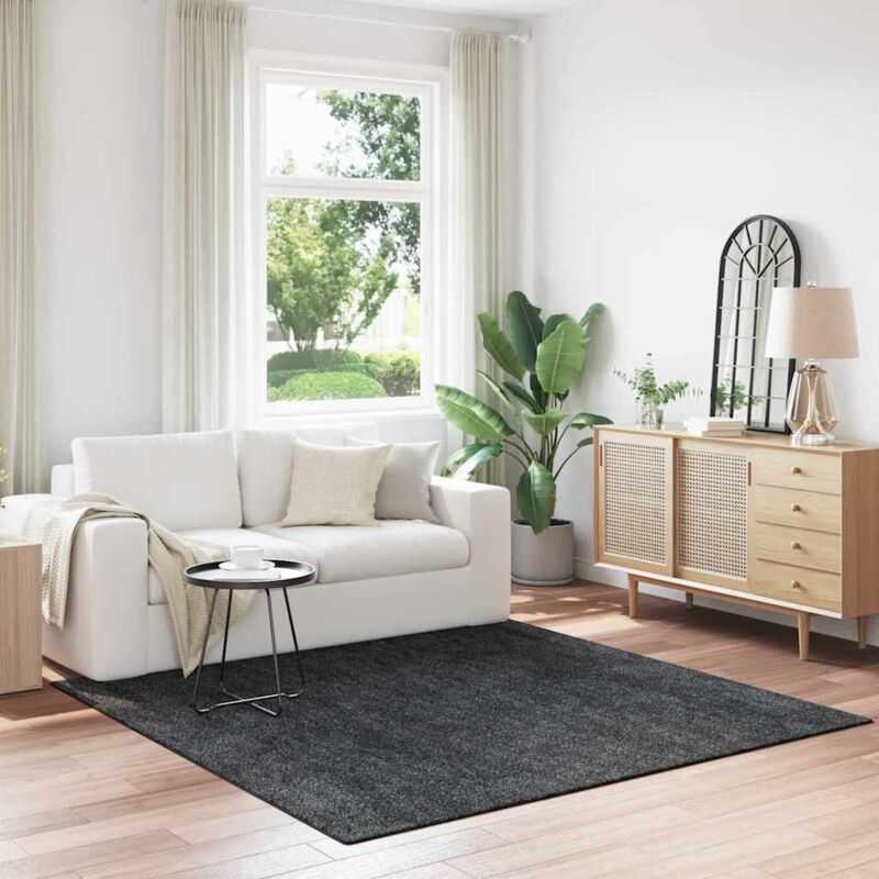 Teppich Dunkelgrau 200 X 200 Cm Polypropylen Vidaxl