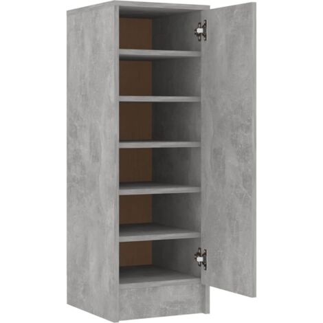 vidaXL Shoe Cabinet Concrete Grey 32x35x92 cm Chipboard - Grey