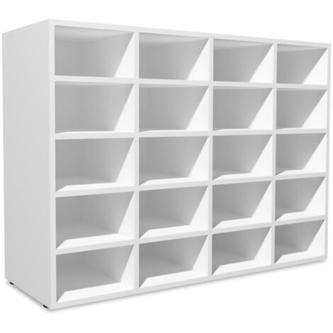 main image of "vidaXL Shoe Rack Chipboard 92x30x67,5 cm Footwear Storage Cabinet White/Oak"