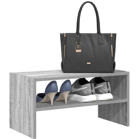 vidaXL Shoe Rack Stackable Grey Sonoma 60x30x30.5 cm