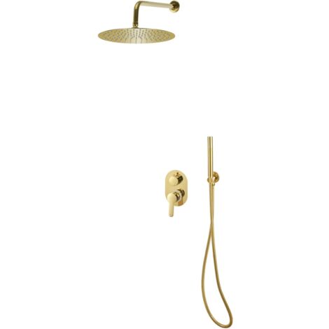 vidaXL Shower System Stainless Steel 201 Gold