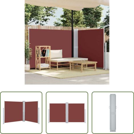 vidaXL Sichtschutz -  Ausziehbare Seitenmarkise Braun 140 x 600 cm