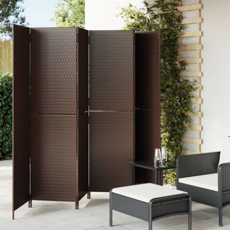 vidaXL Sichtschutzwand 6 Paneele braun Geflecht