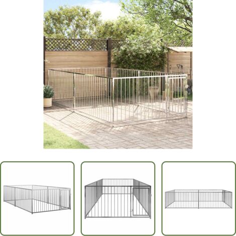 vidaXL Sicurezza per cani - Canile da Esterno 200x400x100 cm