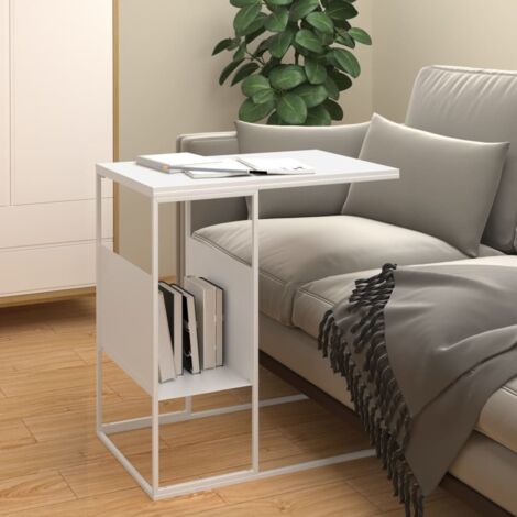 vidaXL Side Table White 55x36x59,5 cm Engineered Wood