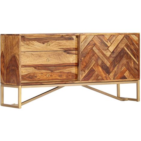 vidaXL Sideboard 118x30x60 cm Solid Acacia Wood
