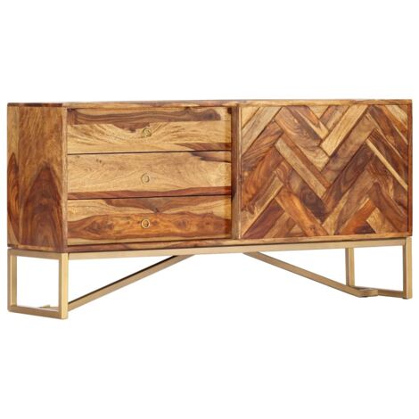 vidaXL Sideboard 118x30x60 cm Solid Acacia Wood