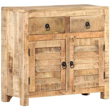 main image of "vidaXL Sideboard Rustic Wooden Storage Cabinet Lowboard Living Room Furniture 70x30x68/120x30x65 cm Solid Mango Wood/Solid Reclaimed Wood"