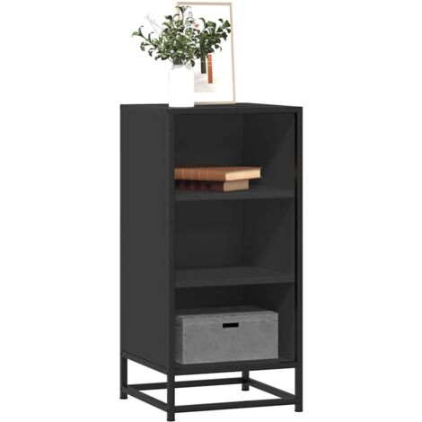 vidaXL Sideboard Black 35,5x35x76 cm Engineered Wood and Metal