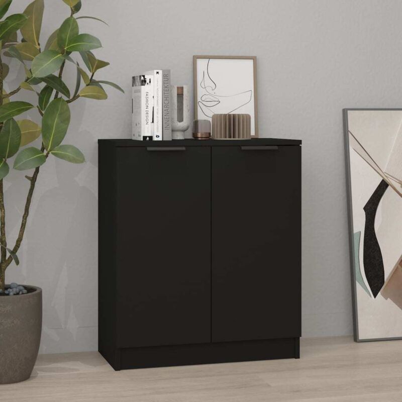 Vidaxl - Sideboard Black 60x30x70 cm Engineered Wood Black