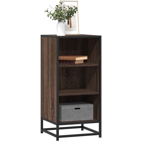 vidaXL Sideboard Braun Eichen-Optik 35,5x35x76 cm Holzwerkstoff Metall
