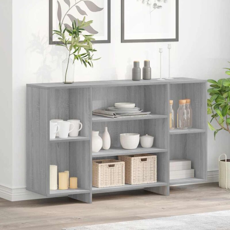 Sideboard Grau Sonoma 120x30x75 Cm Holzwerkstoff Vidaxl