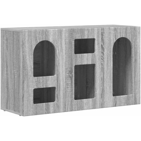 vidaXL  Sideboard  Grey Sonoma 100 x 35 x 59 cm Engineered Wood