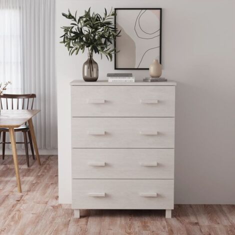 vidaXL Sideboard "HAMAR" White 79x40x103,5 cm Solid Wood Pine