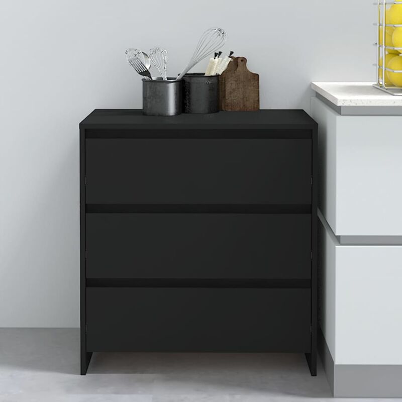Sideboard Schwarz 70x41x75 Cm Holzwerkstoff - Vidaxl