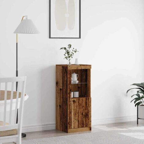 vidaXL Sideboard mit LED-Lichtern Altholz 41x37x100 cm