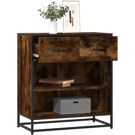 vidaXL Sideboard Räuchereiche 68x35x76 cm Holzwerkstoff