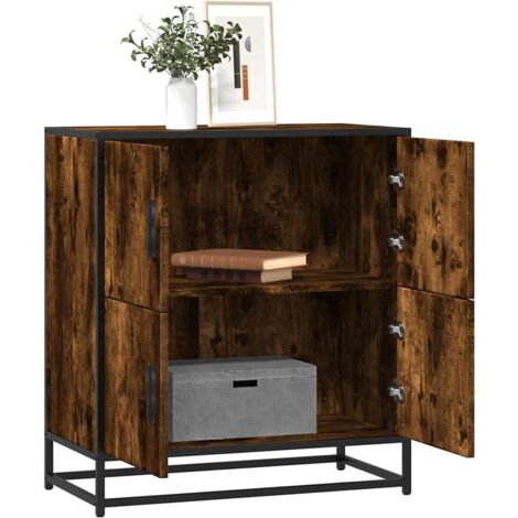 vidaXL Sideboard Räuchereiche 68x35x76 cm Holzwerkstoff
