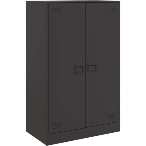 vidaXL Sideboard Schwarz 67x39x107 cm Stahl