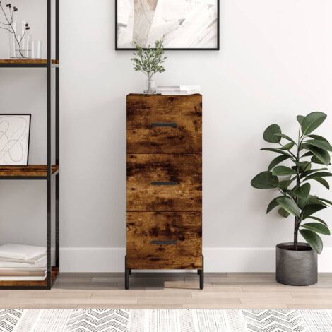 vidaXL Sideboard Smoked Oak 34,5x34x90 cm Engineered Wood