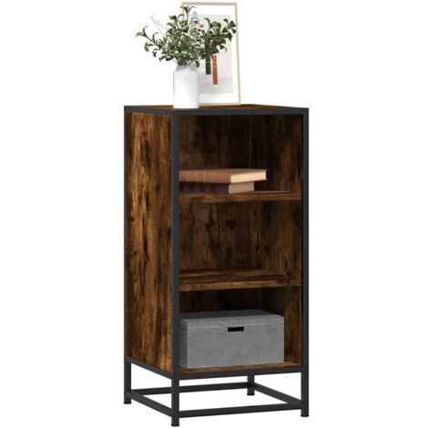 vidaXL Sideboard Smoked Oak 35,5x35x76 cm Engineered Wood and Metal